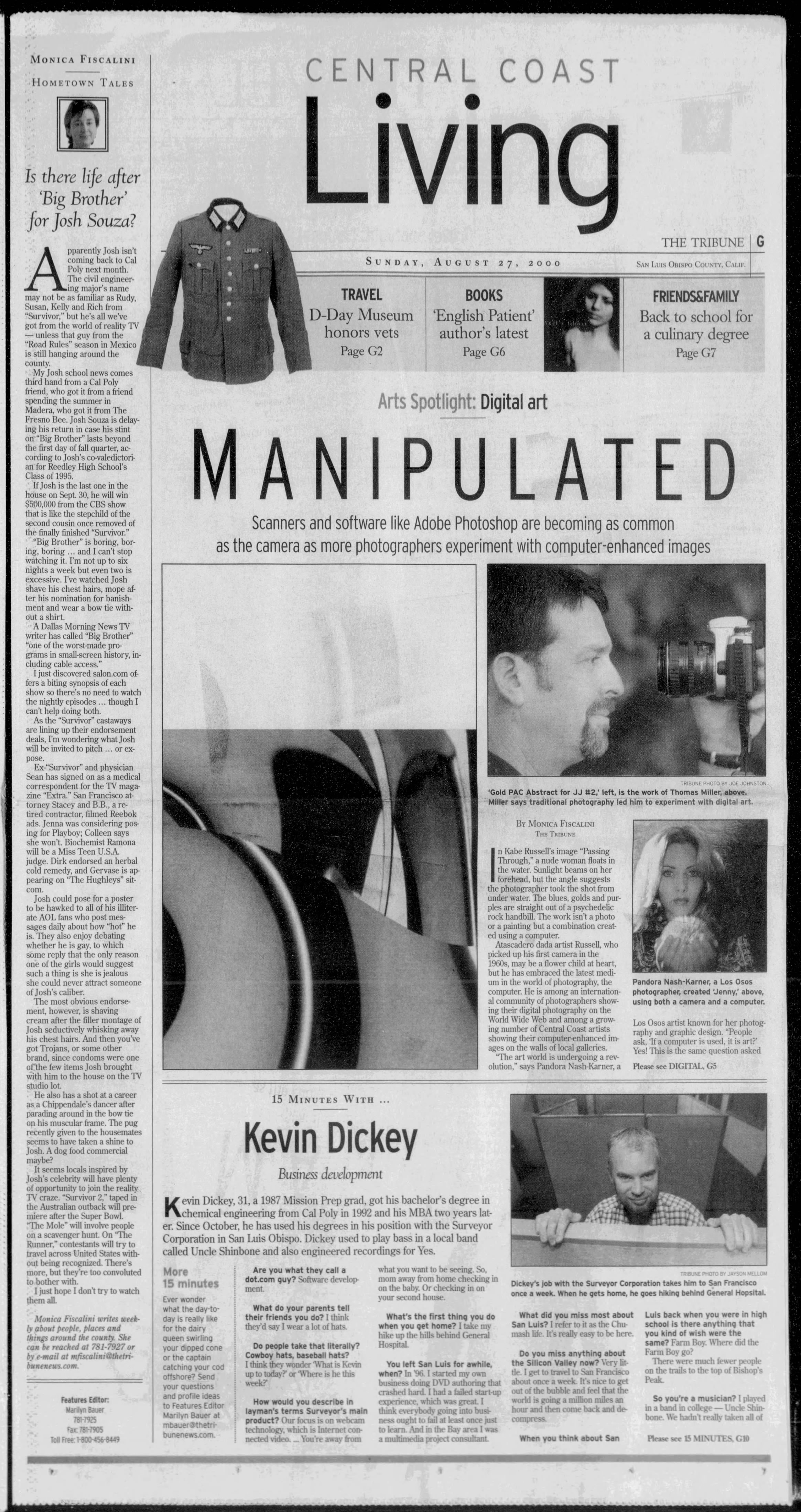 The Tribune clipping - Aug 27, 2000 p. 69 - Uncle Shinbone archive media