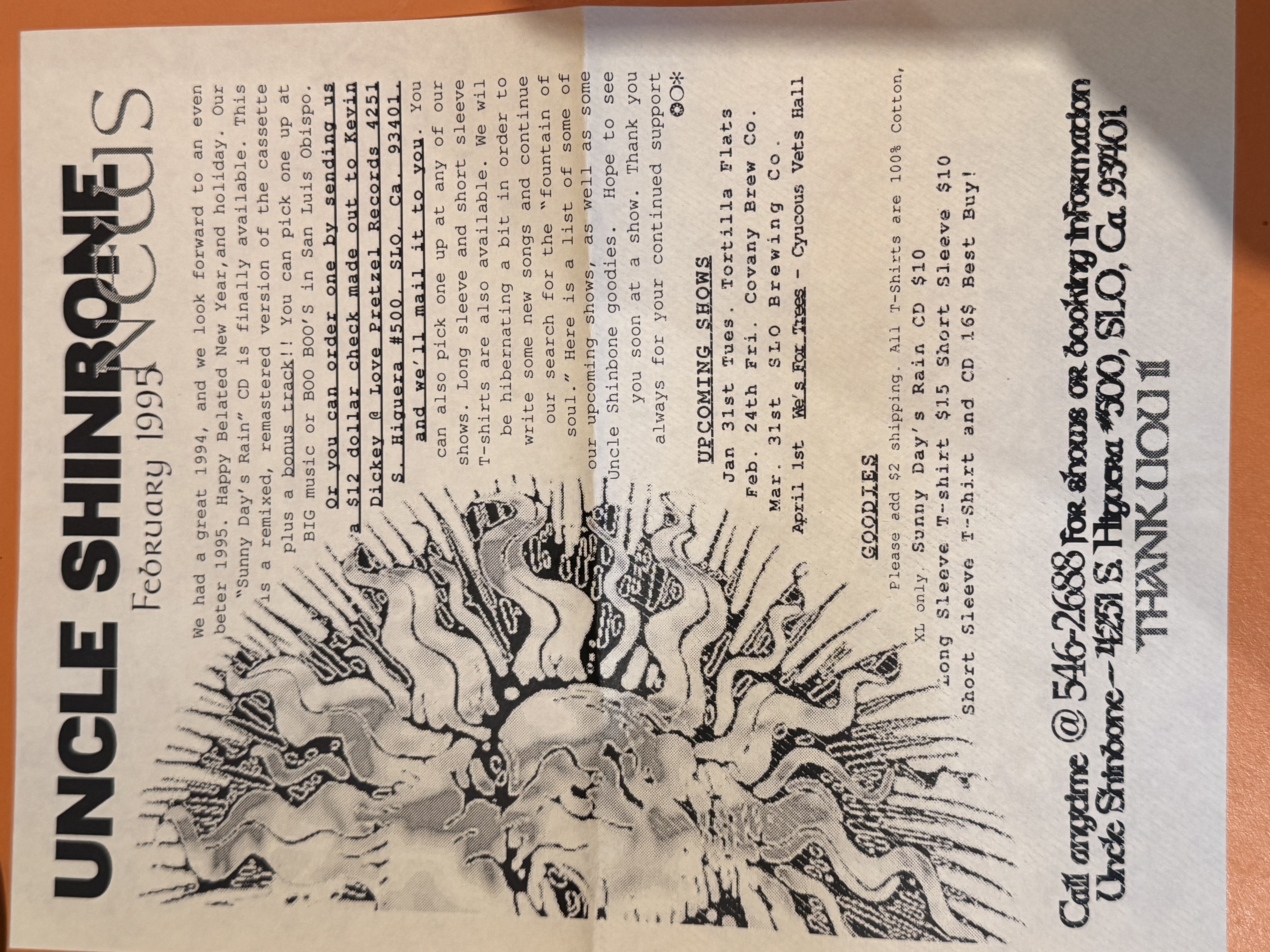 Newsletter - Feb 1995 - Uncle Shinbone archive media